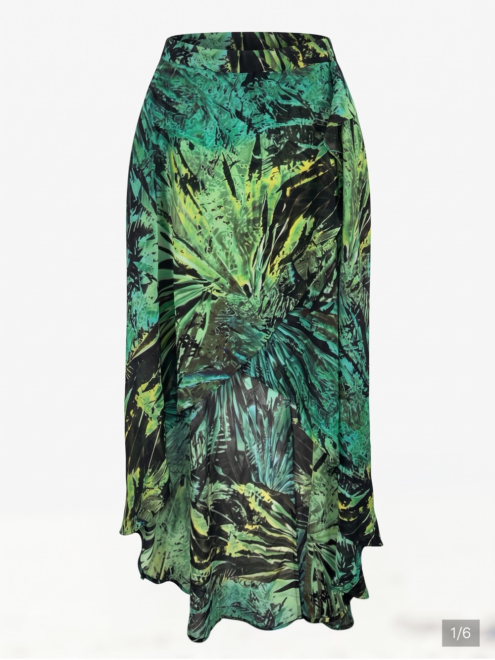 a.n.a Green Tropical Leaf Skirt or swim cover